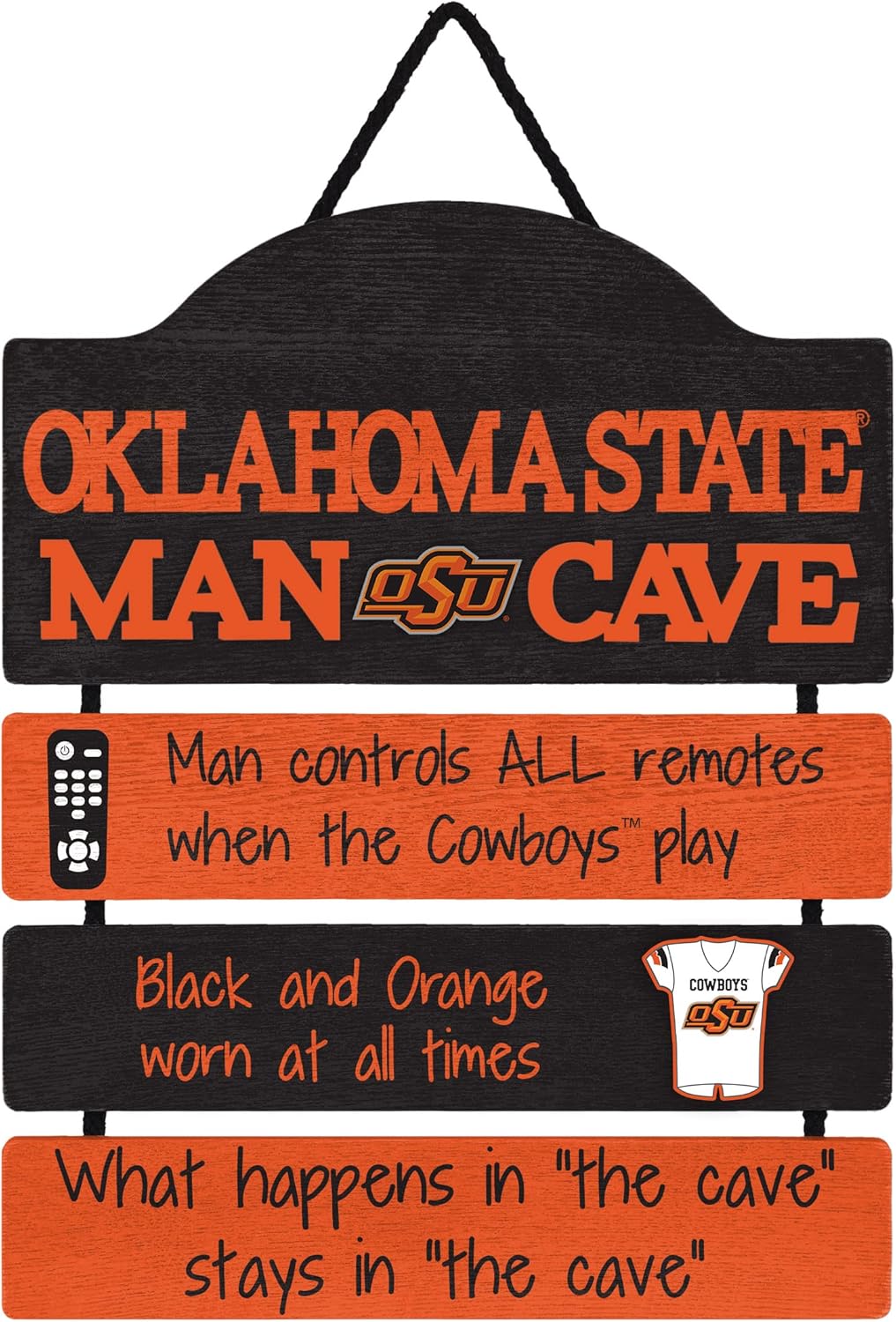 NCAA Team Logo Mancave Hanging Wall Sign for Sports Fans