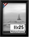 Black 11x25 Picture Frame.75 in Wide - Minimal Black Wall Frame
