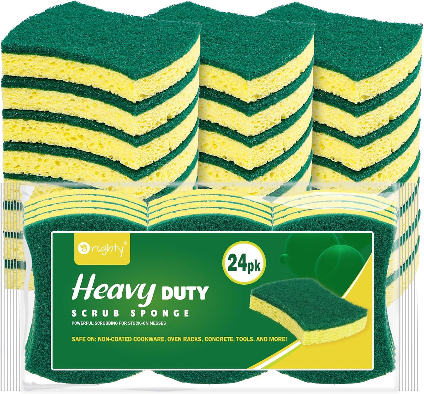 Orighty 24-Pack Kitchen Scrub Sponges - Powerful Cleaning
