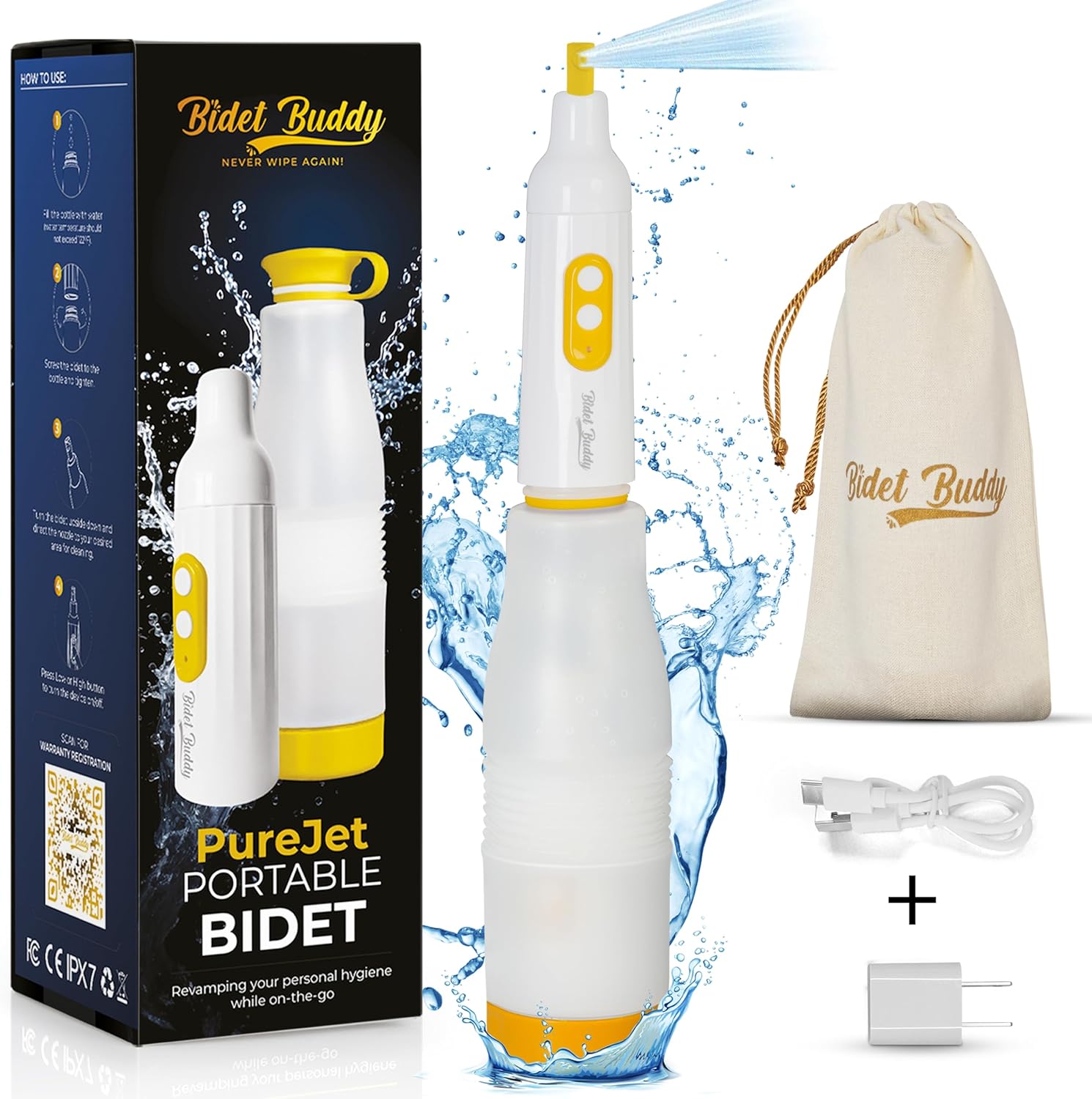 Bidet Buddy PureJet Portable Bidet for Travel & Camping