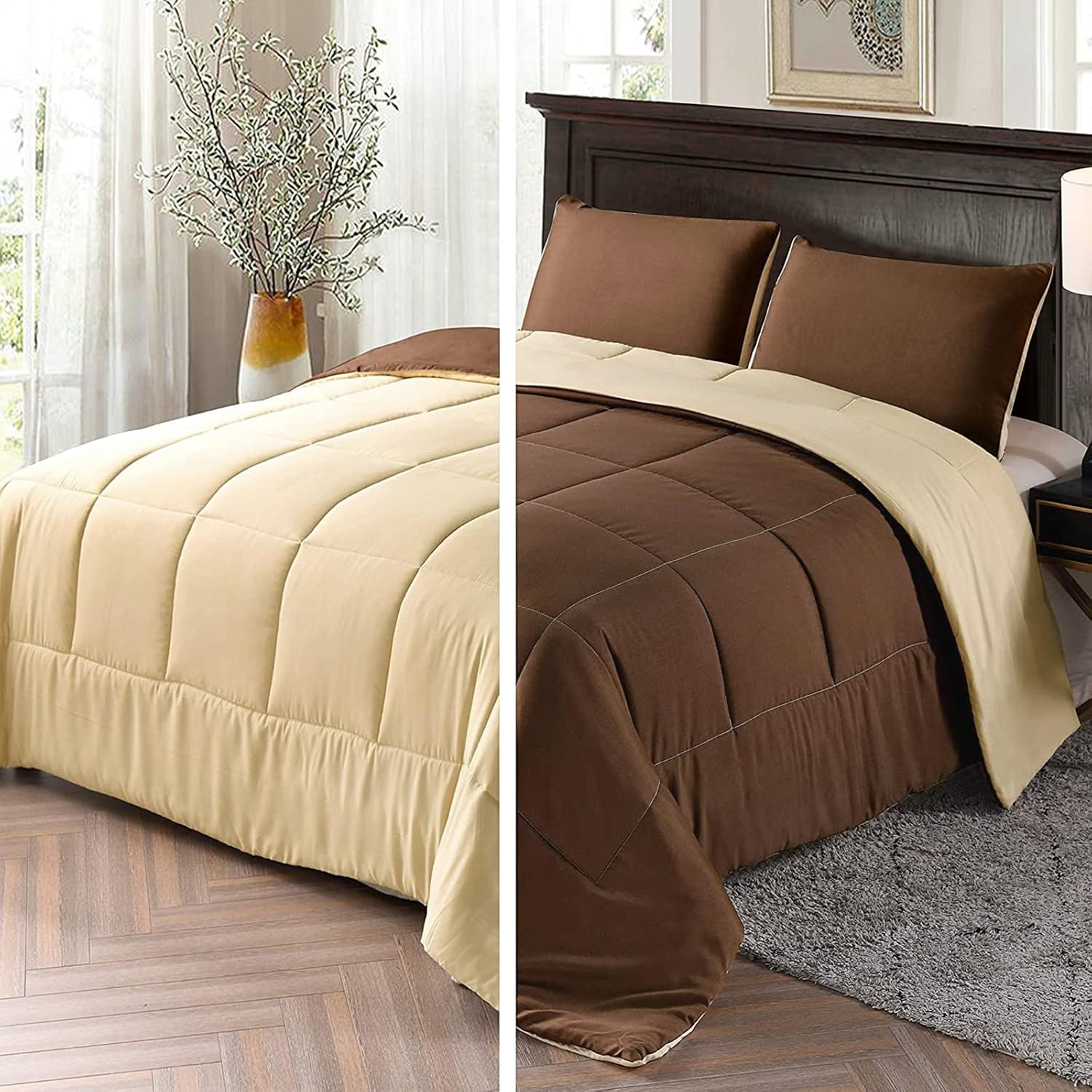 Lightweight Reversible Twin Comforter Set for All Seasons