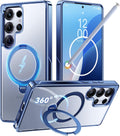 CASEKOO Magnetic 360 Stand & Polish Titanium Blue for S25 Ultra