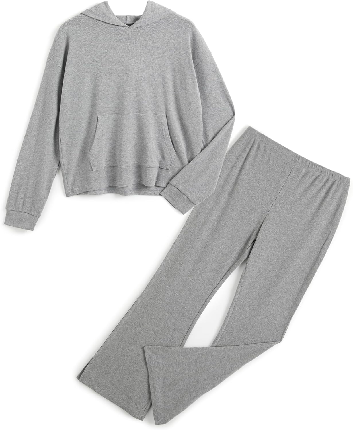 Girls' Clothing Sets 2 Piece Hoodie Long Sleeve Shirts Bell Bottom