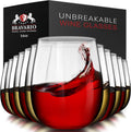 Unbreakable Stemless Plastic Wine Glasses Set of 12 for All Occasions