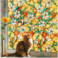 Decorative Window Privacy Film Stained Glass Floral - Heat Control