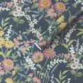 Vintage Floral Peel and Stick Wallpaper 17.3in x 196.9in - Dark Blue