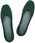 Frank Mully Womens Casual Flat Shoes Square Toe Knitted Comfort
