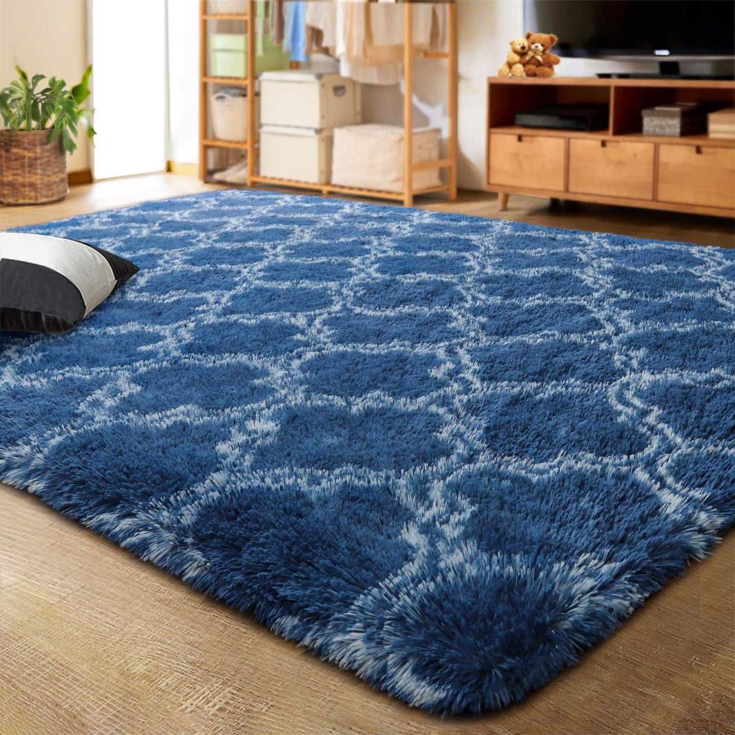 Luxury Shag Area Rug 6x9 Feet for Bedroom and Living Room