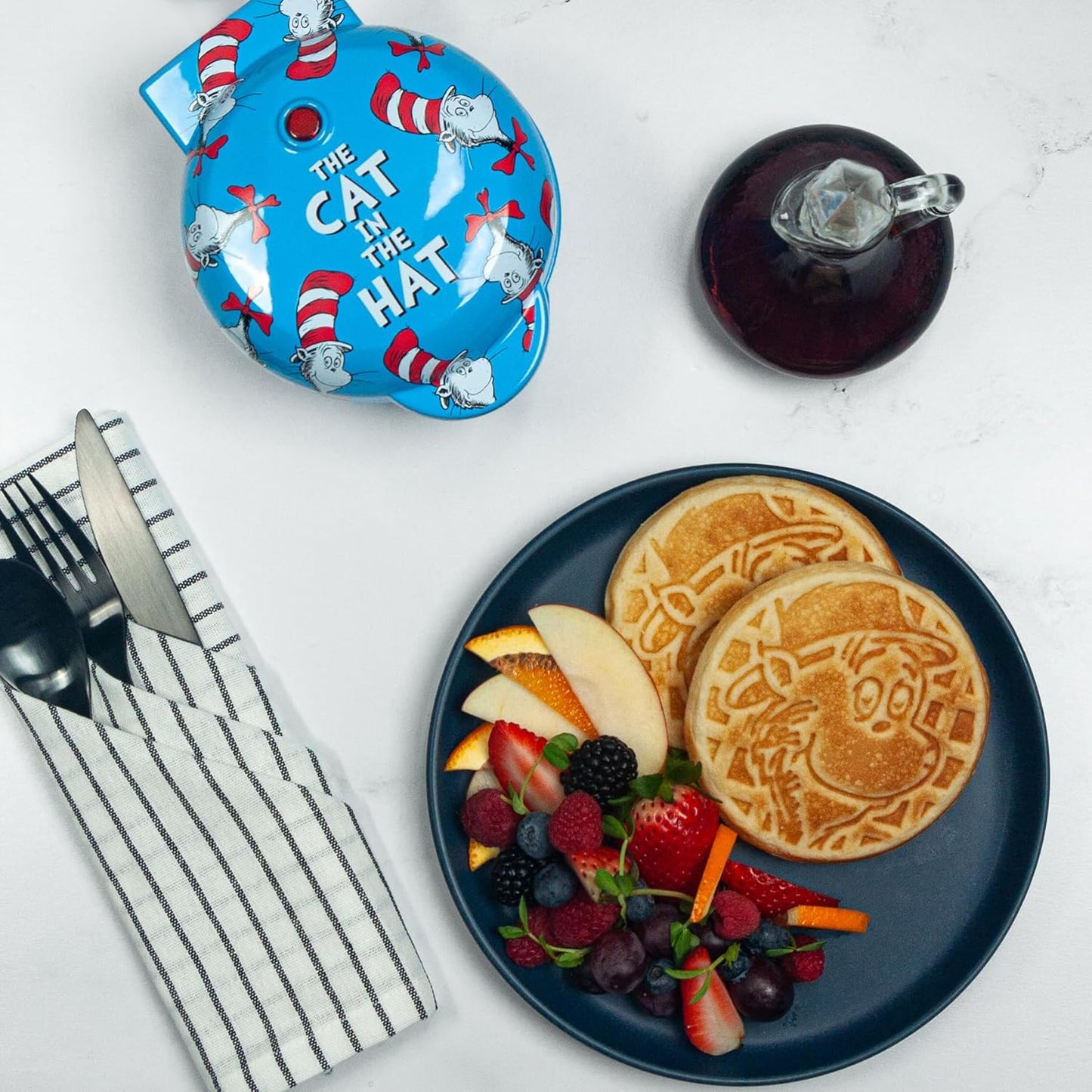 Cat in the Hat Mini Waffle Maker - Fun Dr. Seuss Kitchen Appliance
