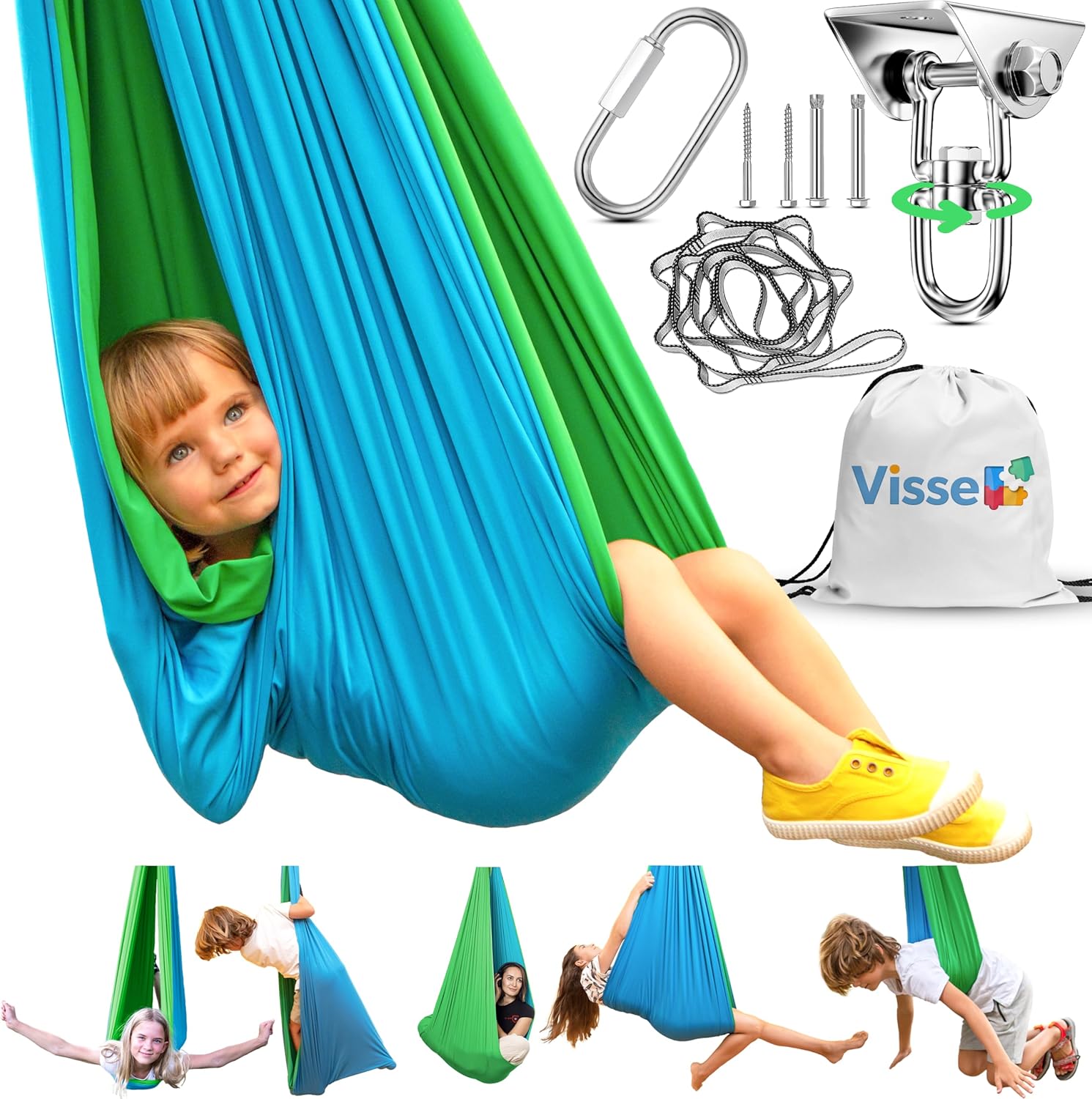 Sensory Swing for Kids Indoor - Calming Cocoon Therapy Swing