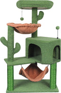 YUNIQUE Cat Tree with Condo and Big Hammock - Stable, Cozy Perch