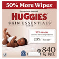 Huggies Skin Essentials Baby Wipes, 99% Water - Thick Hypoallergenic