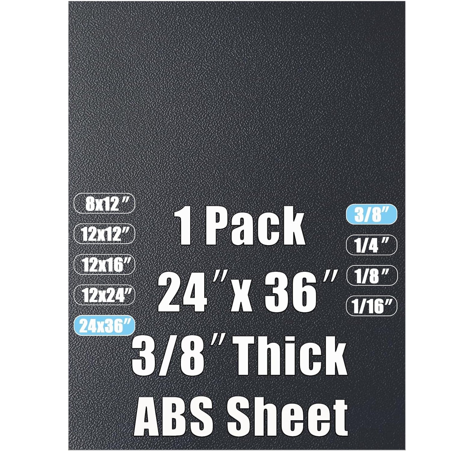 ABS Plastic Sheet 3/8 Inch Thick for DIY Projects and Crafts