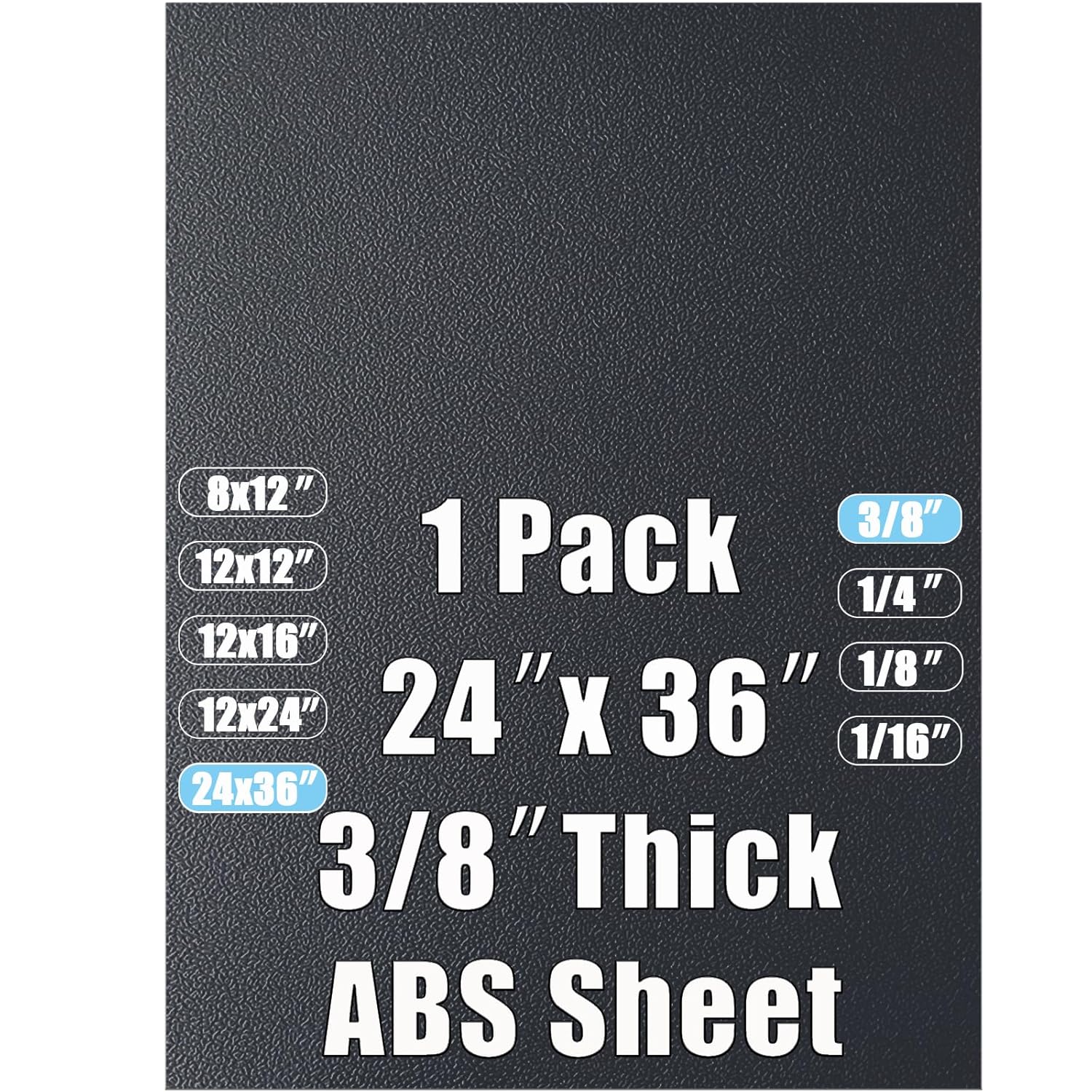 ABS Plastic Sheet 3/8 Inch Thick for DIY Projects and Crafts