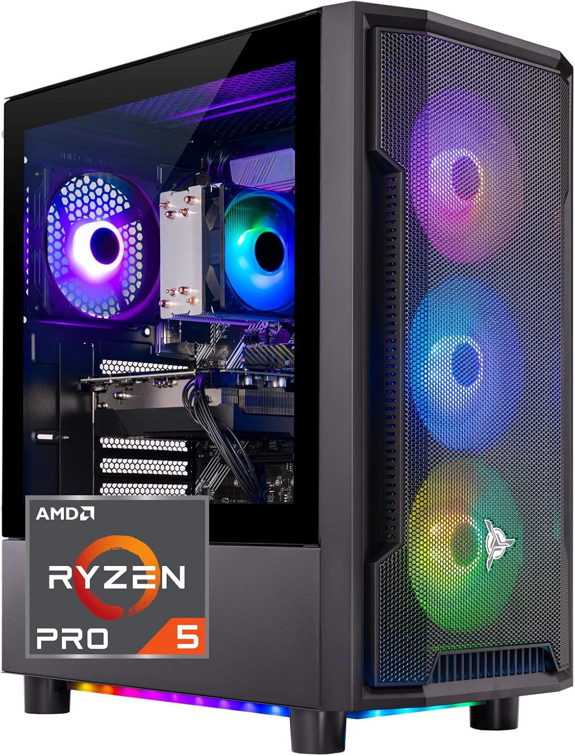 Skytech Gaming Shadow Desktop PC with Ryzen 5 and RX 6600 Graphics