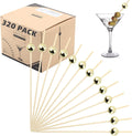 DUIDO Bamboo Cocktail Picks - Pack of 320 - Elegant Appetizer Garnish