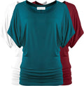 Free to Live 3 Pack Dolman Sleeve Tunic Tops - Flattering Everyday Fit