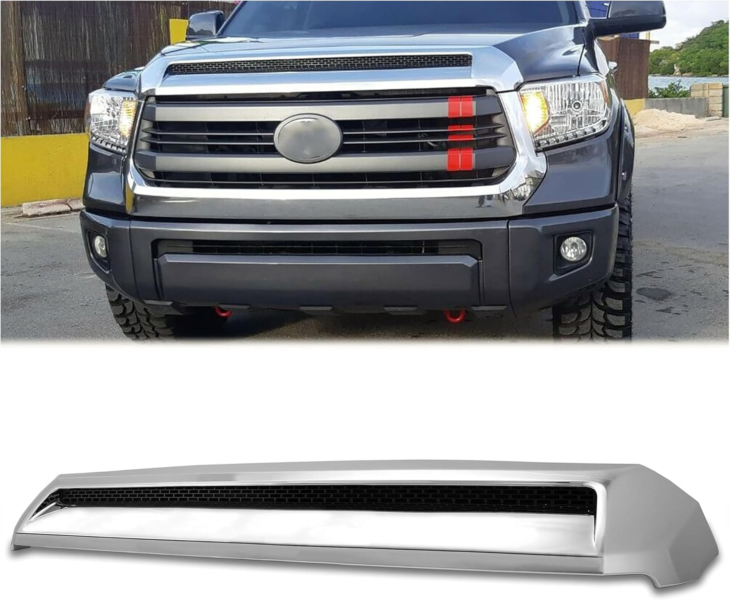 Kojem Hood Molding for 2014-2021 Toyota Tundra - Chrome Style