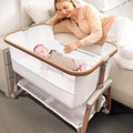 Baby Bassinet Bedside Sleeper Portable Crib for Newborns - Adjustable