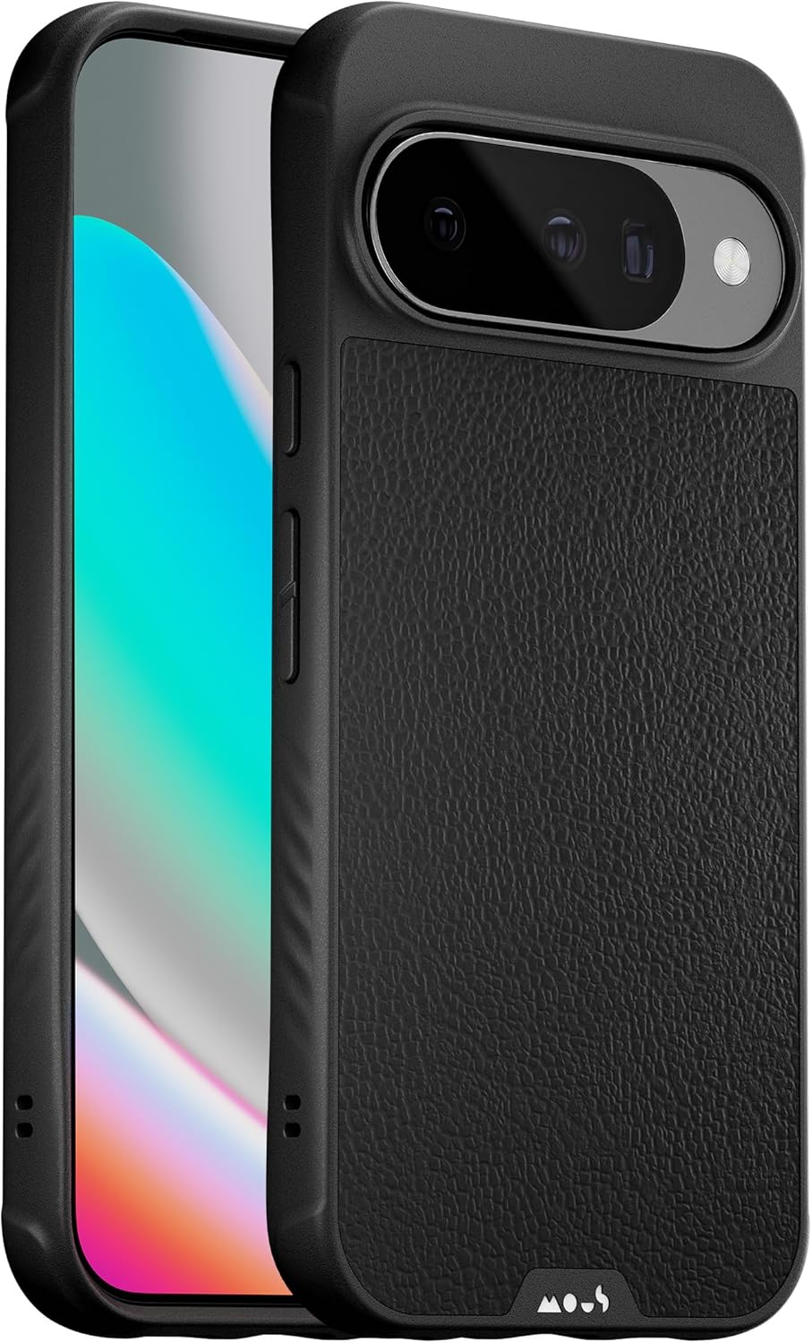 Mous Google Pixel 10/10 Pro Case - Limitless Black Leather Cover