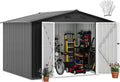 10x8FT Outdoor Storage Shed - Spacious Metal Tool Shed