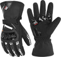 Winter Motorcycle Gloves with Touchscreen - Rainproof, Glow Green L