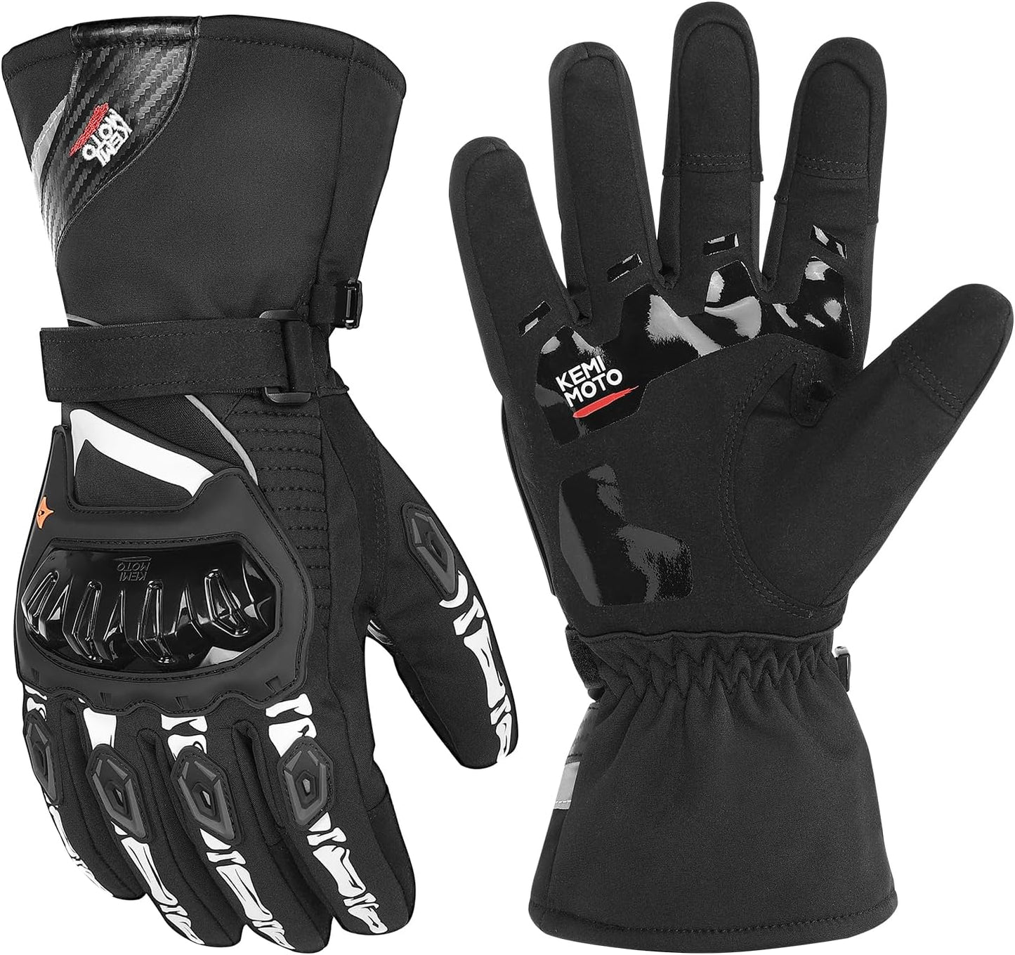 KEMIMOTO Winter Motorcycle Gloves with Touchscreen and Warmth