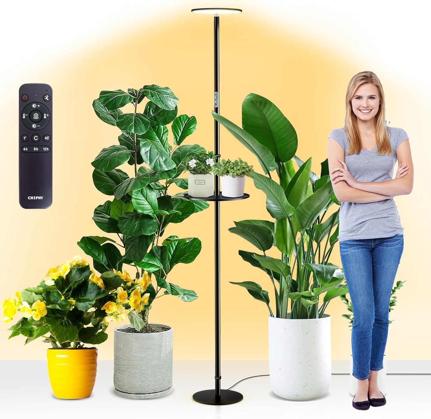 Chiphy Full Spectrum Grow Light for Indoor Plants, 69in Tall