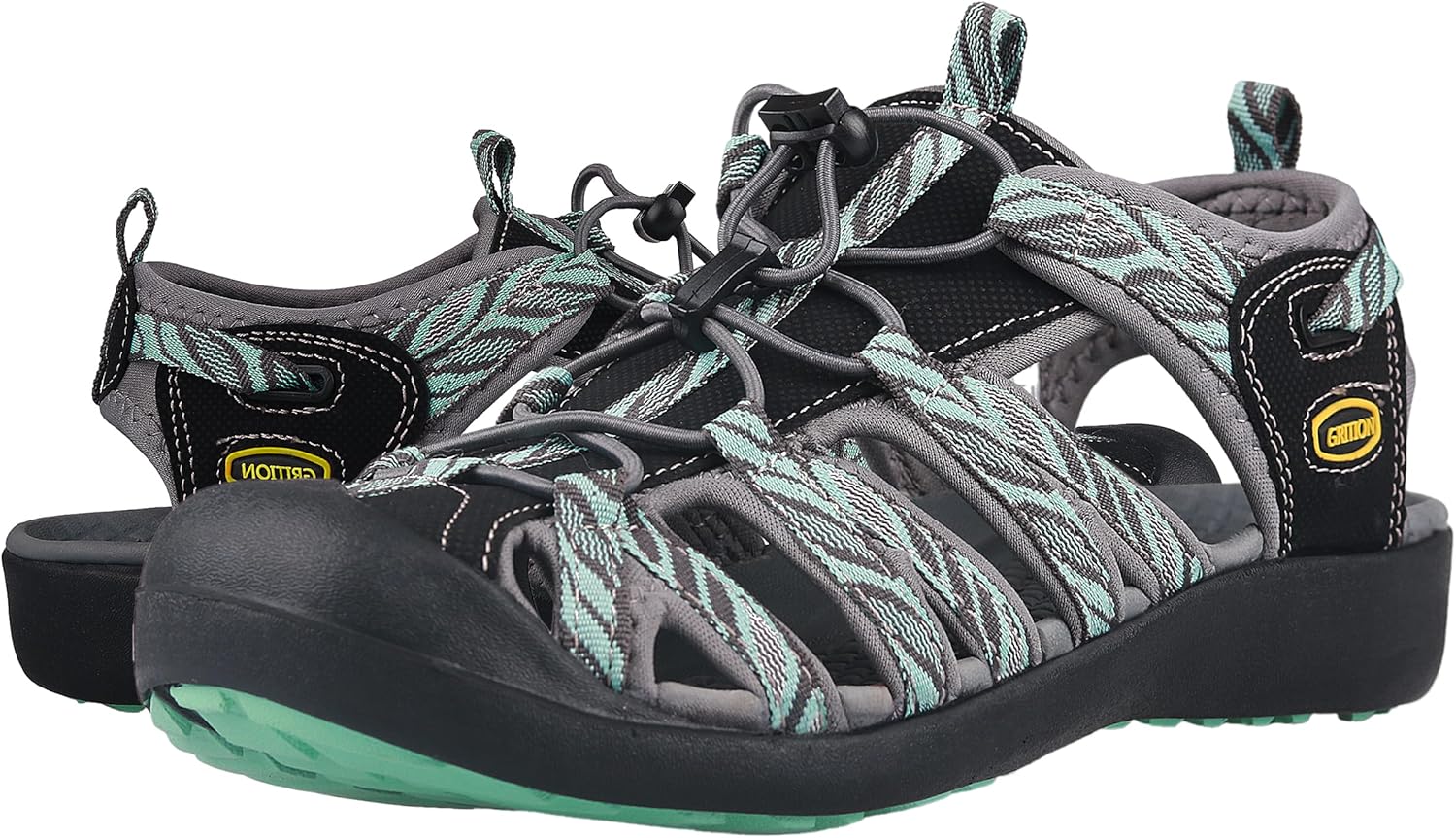GRITION Hiking Sandals for Women - Waterproof and Adjustable Comfort
