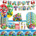 123Pcs Super Bros Themed Party Decorations Set A - Complete Kit for 20