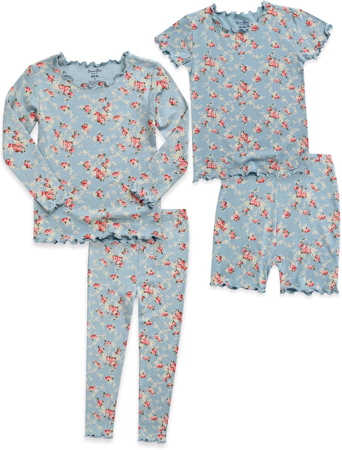 Vaenait Toddler Animal Flower Pattern Summer Pajamas for Kids