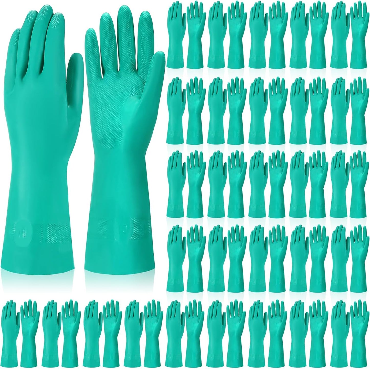 20 Pairs Heavy Duty Nitrile Gloves for Chemical Resistance