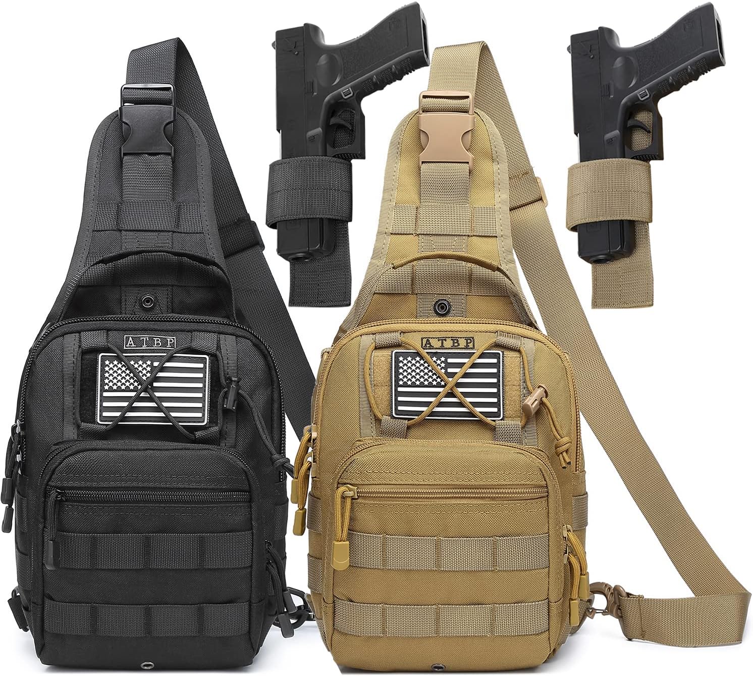 ATBP Small Tactical Sling Backpack with Universal Holster