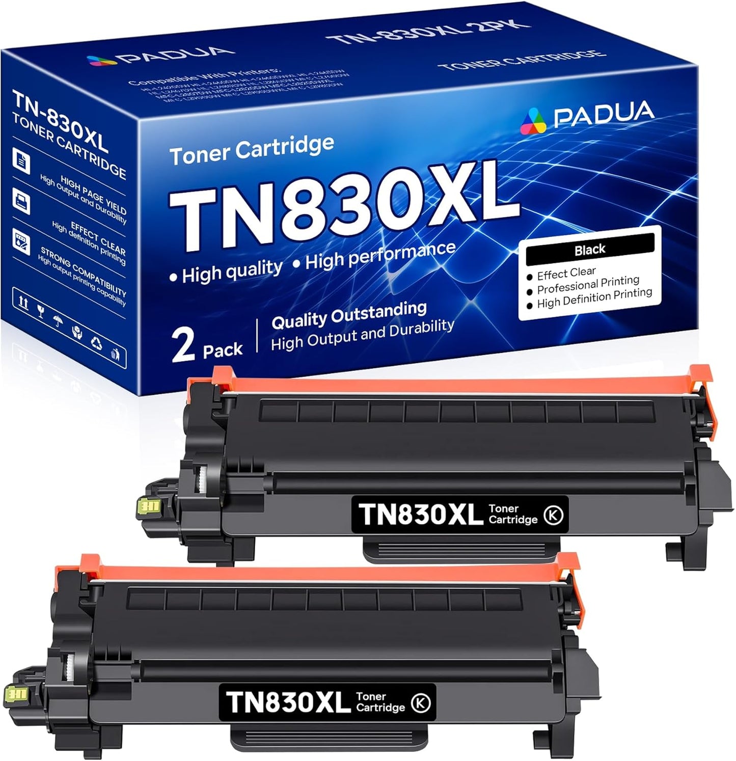 High Yield TN830XL Toner Cartridge Replacement for Brother Printers
