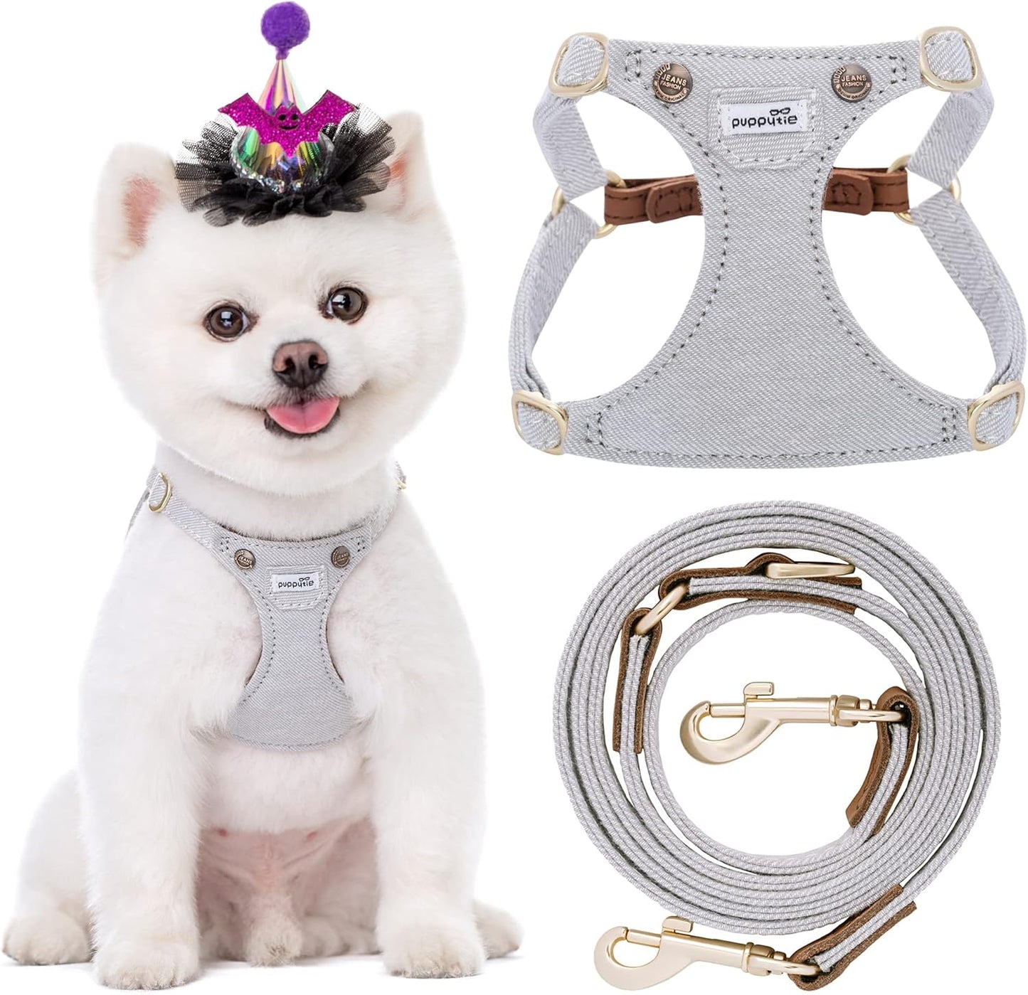 Puppytie No Pull XS Dog Harness with Multifunction Leash