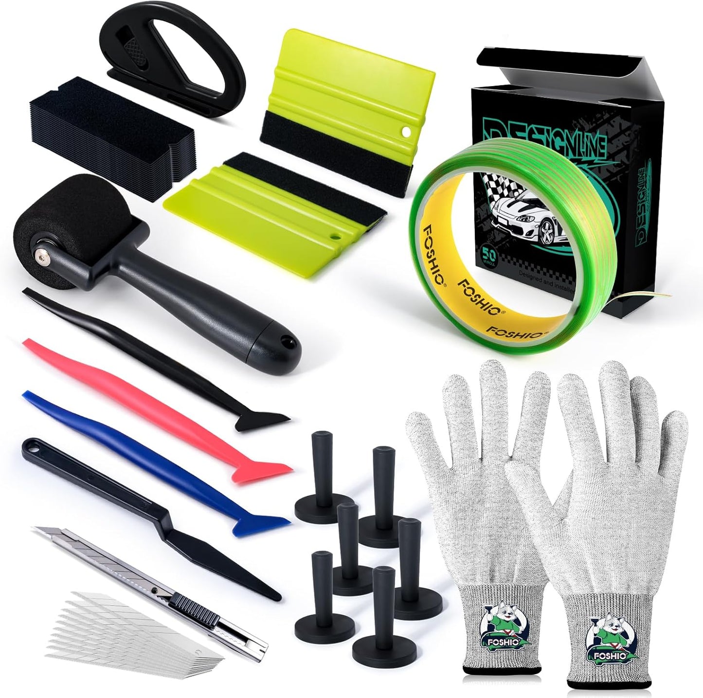 50M Knife Less Vinyl Wrap Tools Kit for Perfect Car Wrapping