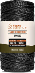 Tarred Bank Line Twine #36 Black Nylon - Strong Weather-Resistant Cord
