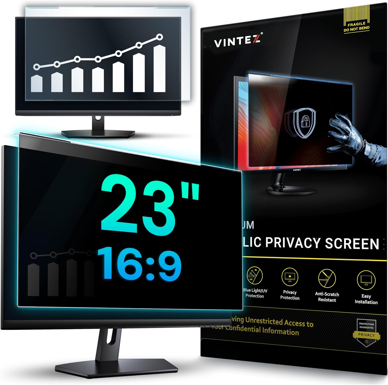 Acrylic 23 Inch Computer Privacy Screen Filter for Monitors