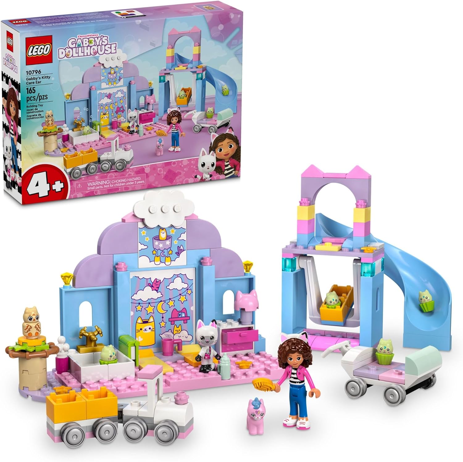 LEGO Gabby's Dollhouse Kitty Care Playset for Kids Ages 4