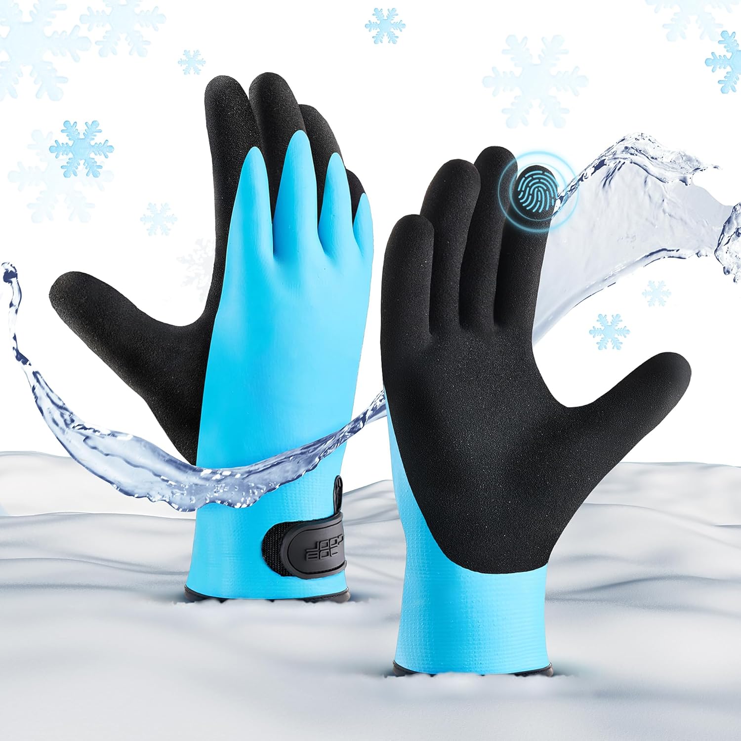COOLJOB Winter Work Gloves: Warm, Waterproof, Gripped
