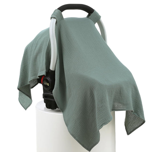 Seejoy 100% Muslin Cotton Car Seat Cover - Universal Fit for Boys & Girls