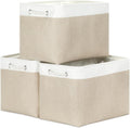 Large Storage Baskets for Organizing Fabric Closet Bins - 3-Pack