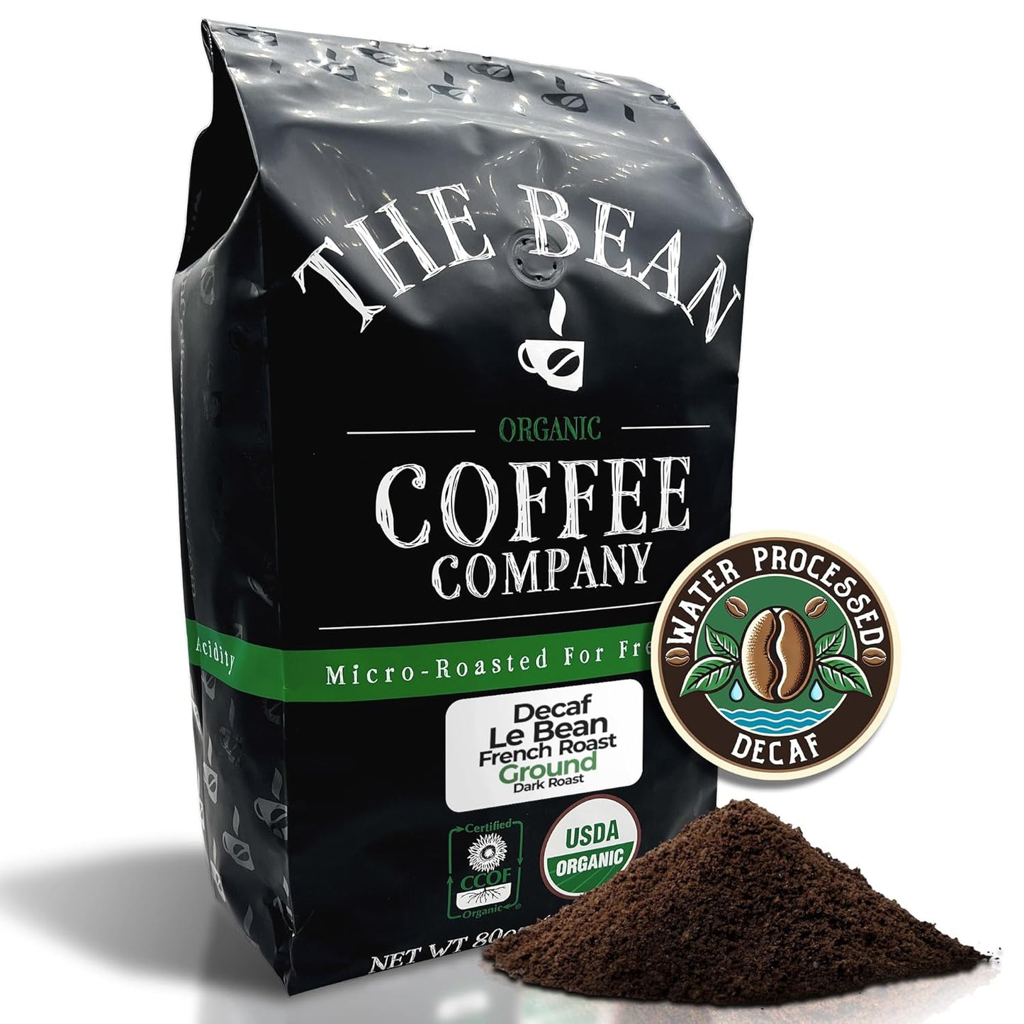 Le Bean Dark French Roast Decaf Ground Coffee - 5-Pound Bag