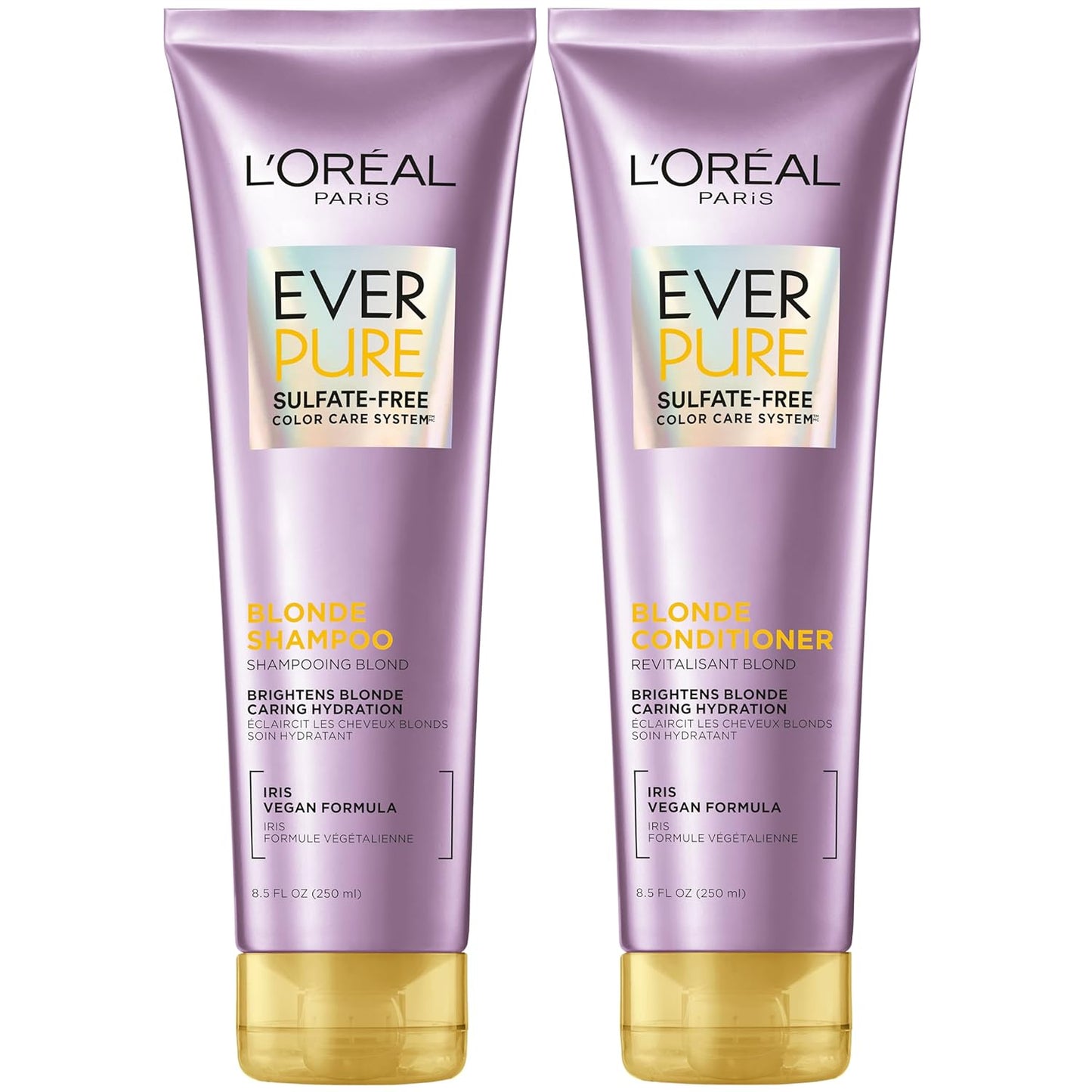 L'Oreal Paris Blonde Sulfate Free Set - Neutralizes Brass & Balances Color, 8.5 Fl Oz x 2