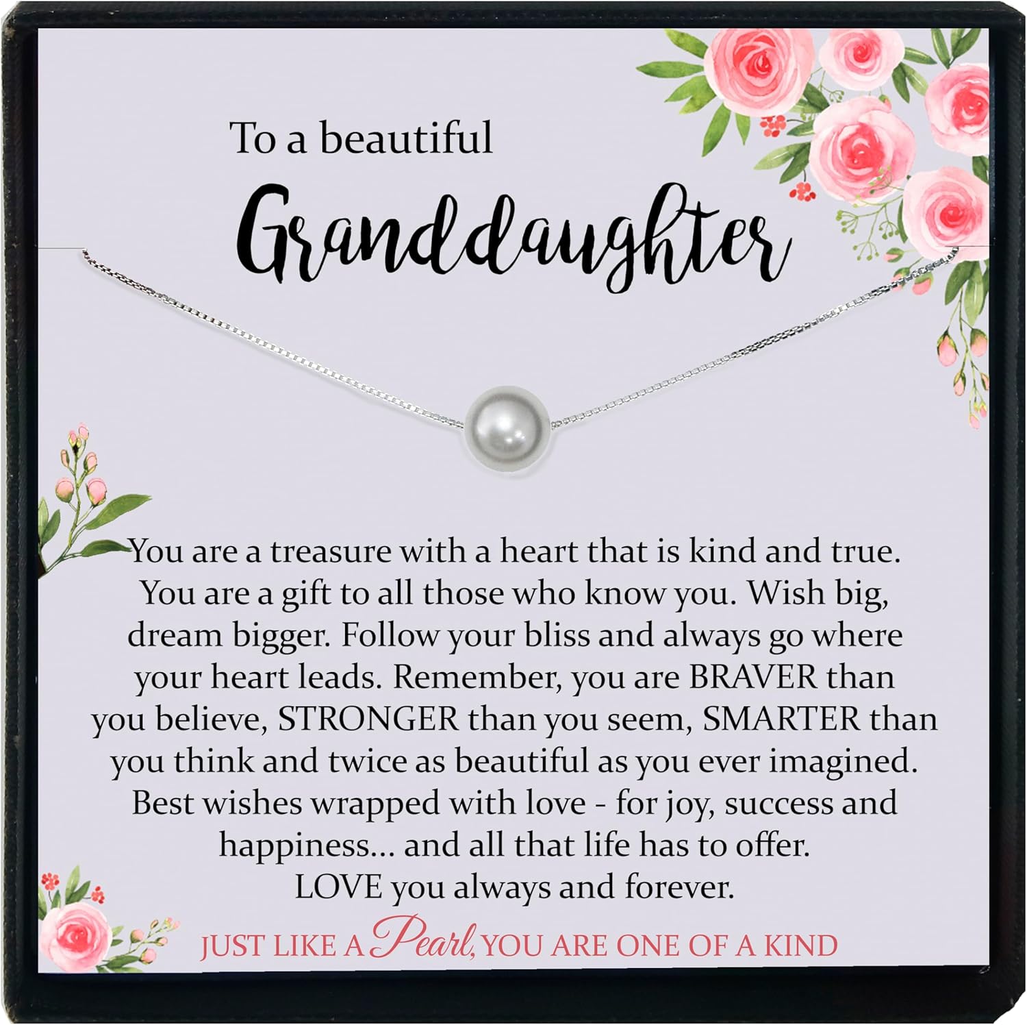 Be Wished Granddaughter Gift: Goldfilled Pearl Necklace & Card