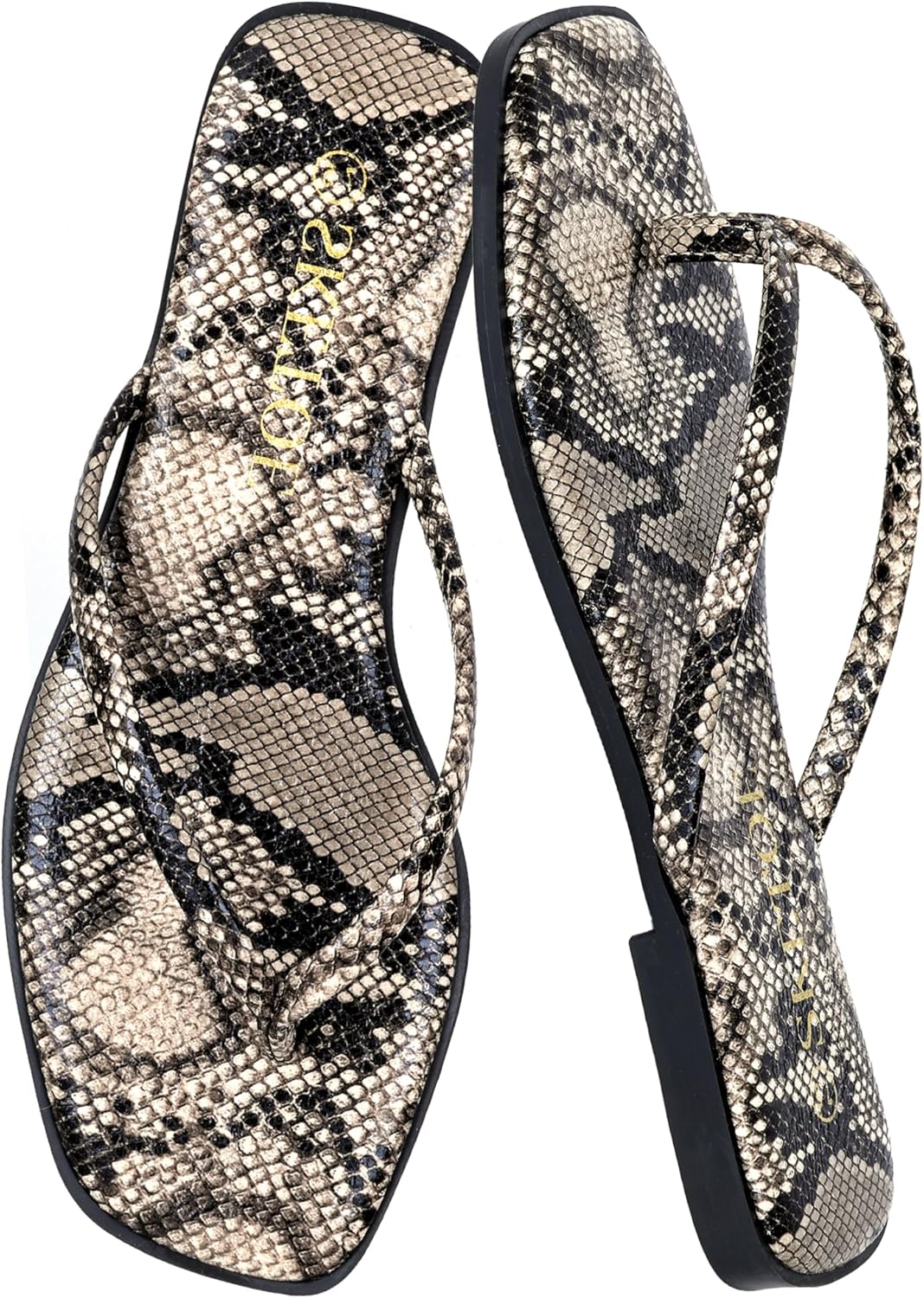 Stylish Flip Flops for Women: Comfortable Square Toe Sandals
