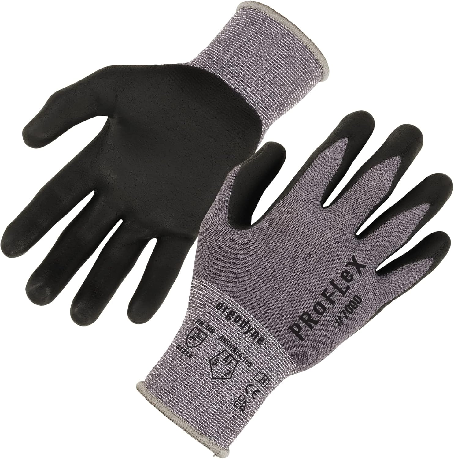 Ergodyne ProFlex 7000 Nitrile Work Gloves - No Slip, Touchscreen Capable