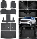Floor Mats for 2021-2025 Chevy Tahoe 7 Seats Full Set - All Weather