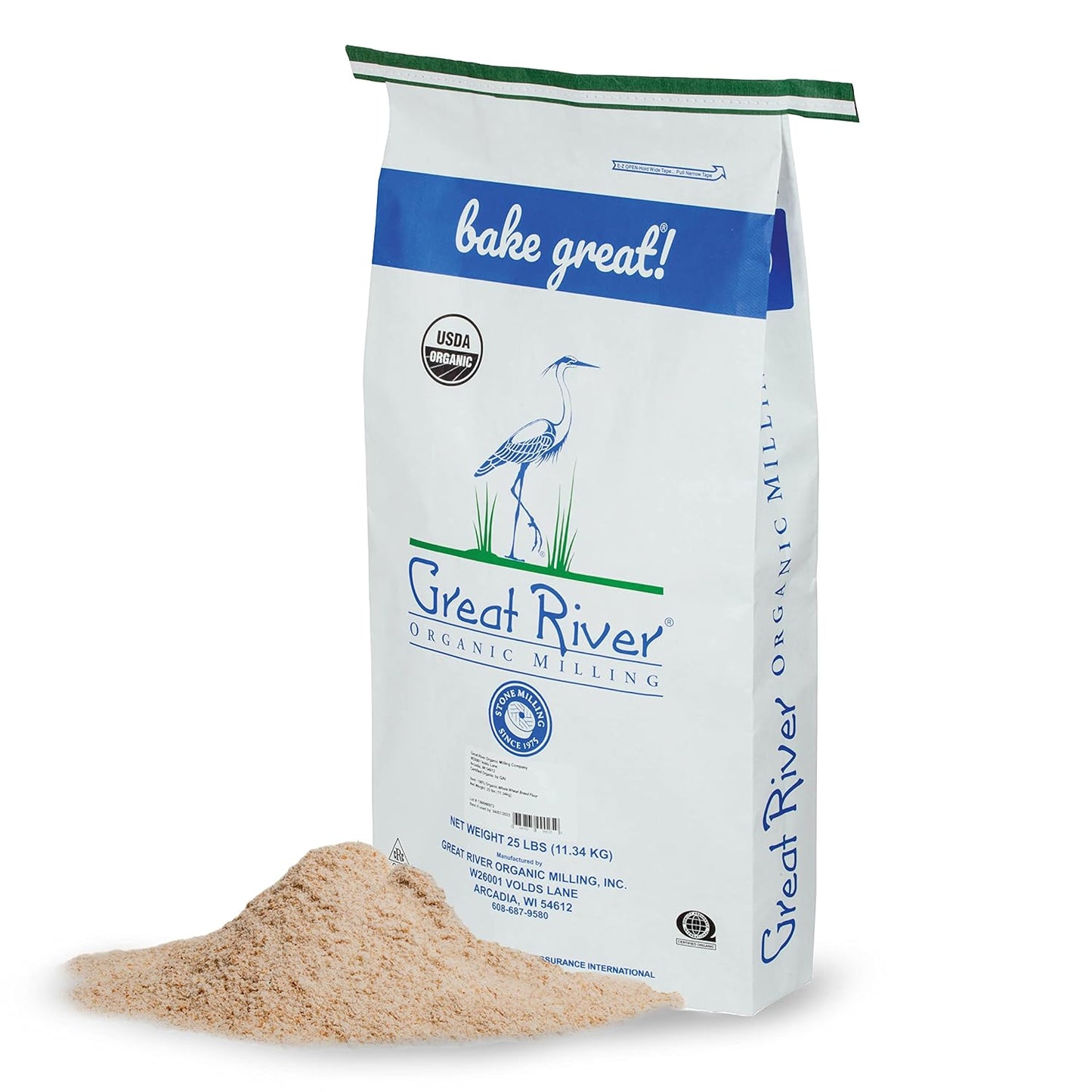 Organic Whole Wheat Flour for Baking, High Protein & Fiber