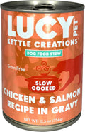Lucy Pet Chicken & Salmon Recipe in Gravy for Dogs 12.5oz (12 Count)